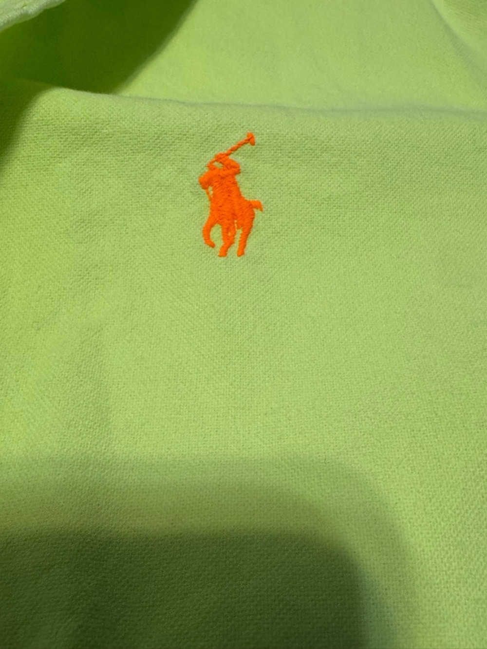 Ralph Lauren Neon Yellow-Green Custom Fit Button Down Shirt Women's Size XL - Picture 3 of 16